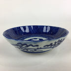 Antique C1900 Japanese Porcelain Deep Plate Sometsuke Blue Flower PY22