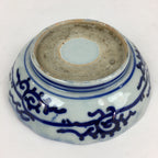 Antique C1900 Japanese Porcelain Deep Plate Sometsuke Blue Flower PY22
