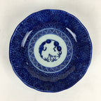 Antique C1900 Japanese Porcelain Deep Plate Sometsuke Blue Flower PY22