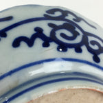 Antique C1900 Japanese Porcelain Deep Plate Sometsuke Blue Flower PY23