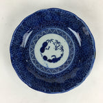 Antique C1900 Japanese Porcelain Deep Plate Sometsuke Blue Flower PY23