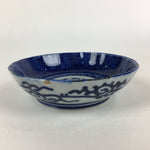 Antique C1900 Japanese Porcelain Deep Plate Sometsuke Blue Flower PY24