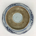 Antique C1900 Japanese Porcelain Deep Plate Sometsuke Blue Flower PY24