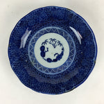 Antique C1900 Japanese Porcelain Deep Plate Sometsuke Blue Flower PY24