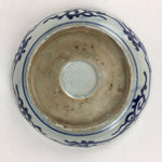 Antique C1900 Japanese Porcelain Deep Plate Sometsuke Blue Flower PY25