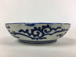 Antique C1900 Japanese Porcelain Deep Plate Sometsuke Blue Flower PY25