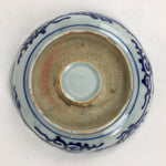 Antique C1900 Japanese Porcelain Deep Plate Sometsuke Blue Flower PY5