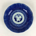 Antique C1900 Japanese Porcelain Deep Plate Sometsuke Blue Flower PY5