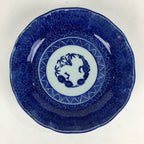 Antique C1900 Japanese Porcelain Deep Plate Sometsuke Blue Flower PY6