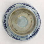 Antique C1900 Japanese Porcelain Deep Plate Sometsuke Blue Flower PY7