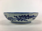 Antique C1900 Japanese Porcelain Deep Plate Sometsuke Blue Flower PY7