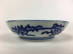 Antique C1900 Japanese Porcelain Deep Plate Sometsuke Blue Flower PY7