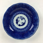 Antique C1900 Japanese Porcelain Deep Plate Sometsuke Blue Flower PY7