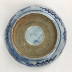 Antique C1900 Japanese Porcelain Deep Plate Sometsuke Blue Flower PY8