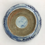 Antique C1900 Japanese Porcelain Deep Plate Sometsuke Blue Flower PY8