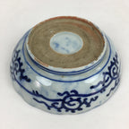 Antique C1900 Japanese Porcelain Deep Plate Sometsuke Blue Flower PY8