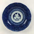 Antique C1900 Japanese Porcelain Deep Plate Sometsuke Blue Flower PY8