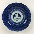 Antique C1900 Japanese Porcelain Deep Plate Sometsuke Blue Flower PY8