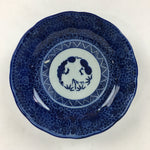 Antique C1900 Japanese Porcelain Deep Plate Sometsuke Blue Flower PY8