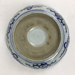 Antique C1900 Japanese Porcelain Deep Plate Sometsuke Blue Flower PY9