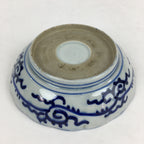 Antique C1900 Japanese Porcelain Deep Plate Sometsuke Blue Flower PY9