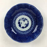 Antique C1900 Japanese Porcelain Deep Plate Sometsuke Blue Flower PY9