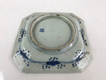 Antique C1900 Japanese Porcelain Plate Blue Sometsuke Mountains Scenery Sansui P