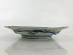 Antique C1900 Japanese Porcelain Plate Blue Sometsuke Mountains Scenery Sansui P