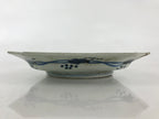 Antique C1900 Japanese Porcelain Plate Blue Sometsuke Mountains Scenery Sansui P