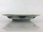 Antique C1900 Japanese Porcelain Plate Blue Sometsuke Mountains Scenery Sansui P