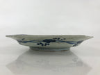 Antique C1900 Japanese Porcelain Plate Blue Sometsuke Mountains Scenery Sansui P