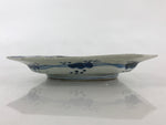 Antique C1900 Japanese Porcelain Plate Blue Sometsuke Mountains Scenery Sansui P