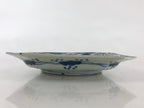 Antique C1900 Japanese Porcelain Plate Blue Sometsuke Mountains Scenery Sansui P