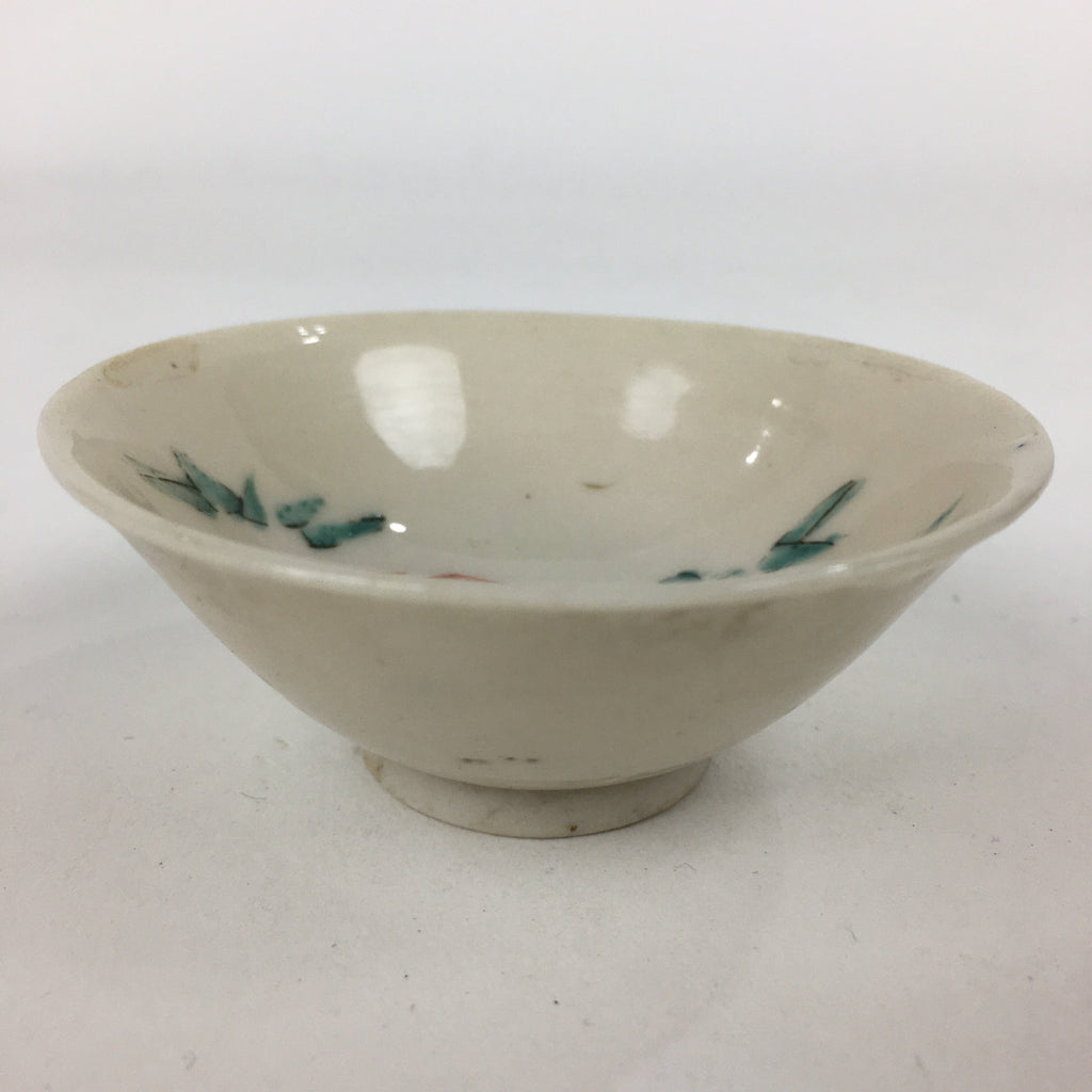 Antique C1900 Japanese Porcelain Sake Cup Red Snapper Sakazuki Ochoko G22