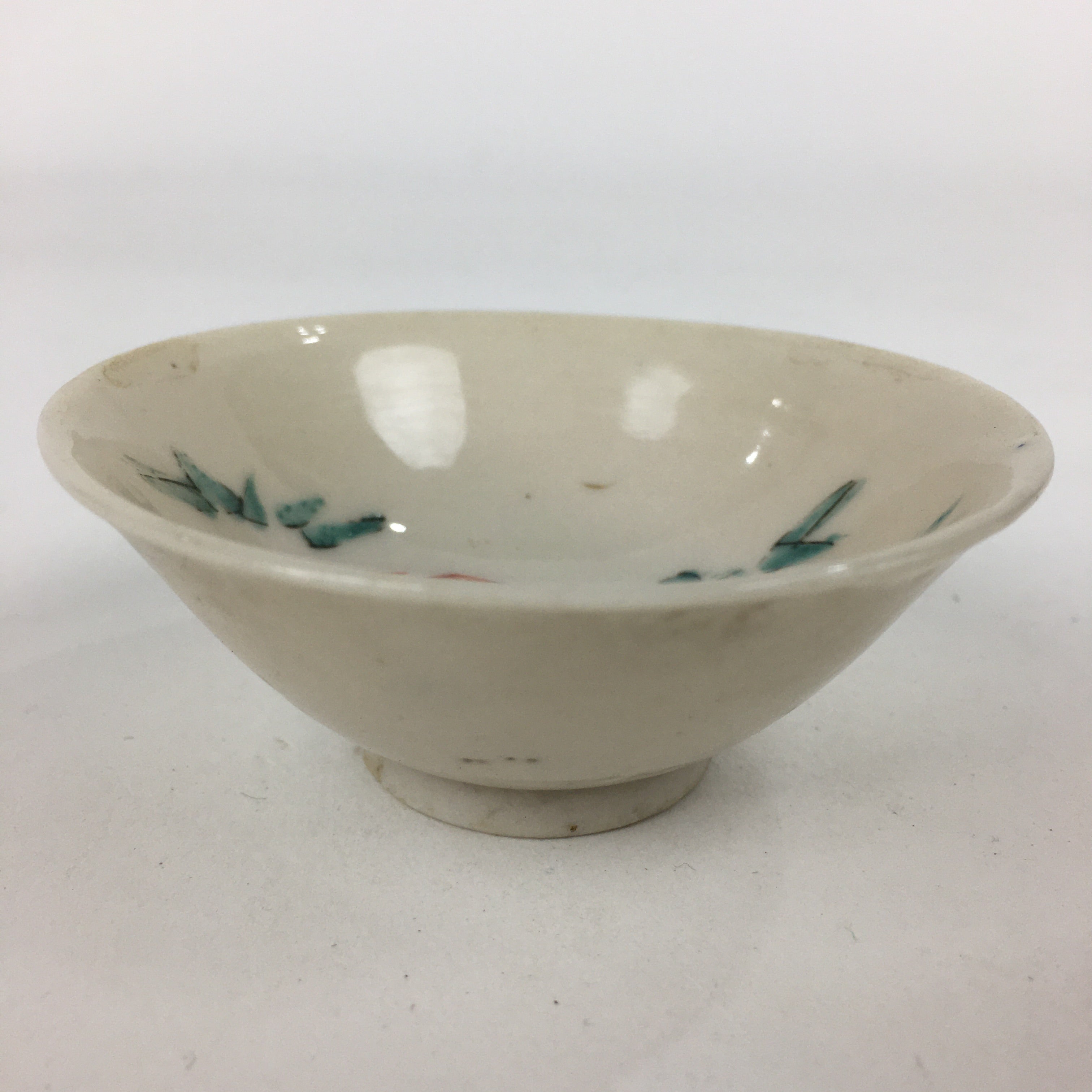 Antique C1900 Japanese Porcelain Sake Cup Red Snapper Sakazuki Ochoko G22