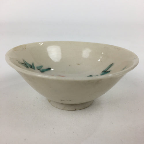 Antique C1900 Japanese Porcelain Sake Cup Red Snapper Sakazuki Ochoko G22