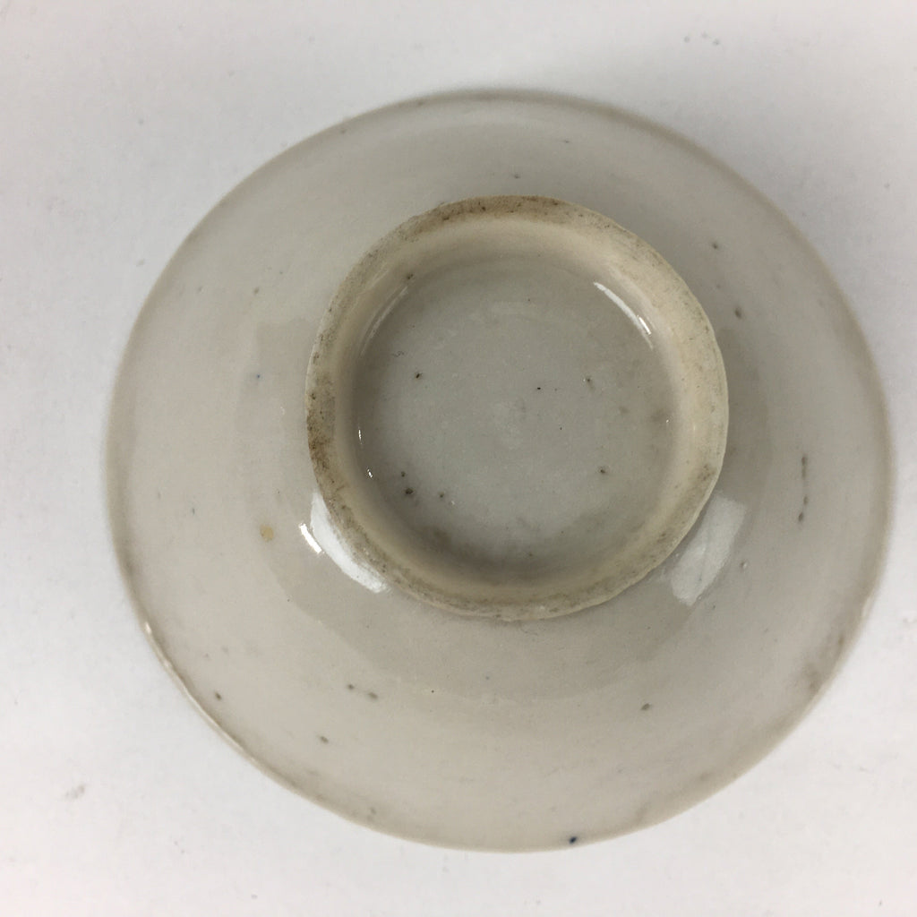 Antique C1900 Japanese Porcelain Sake Cup Red Snapper Sakazuki Ochoko G22