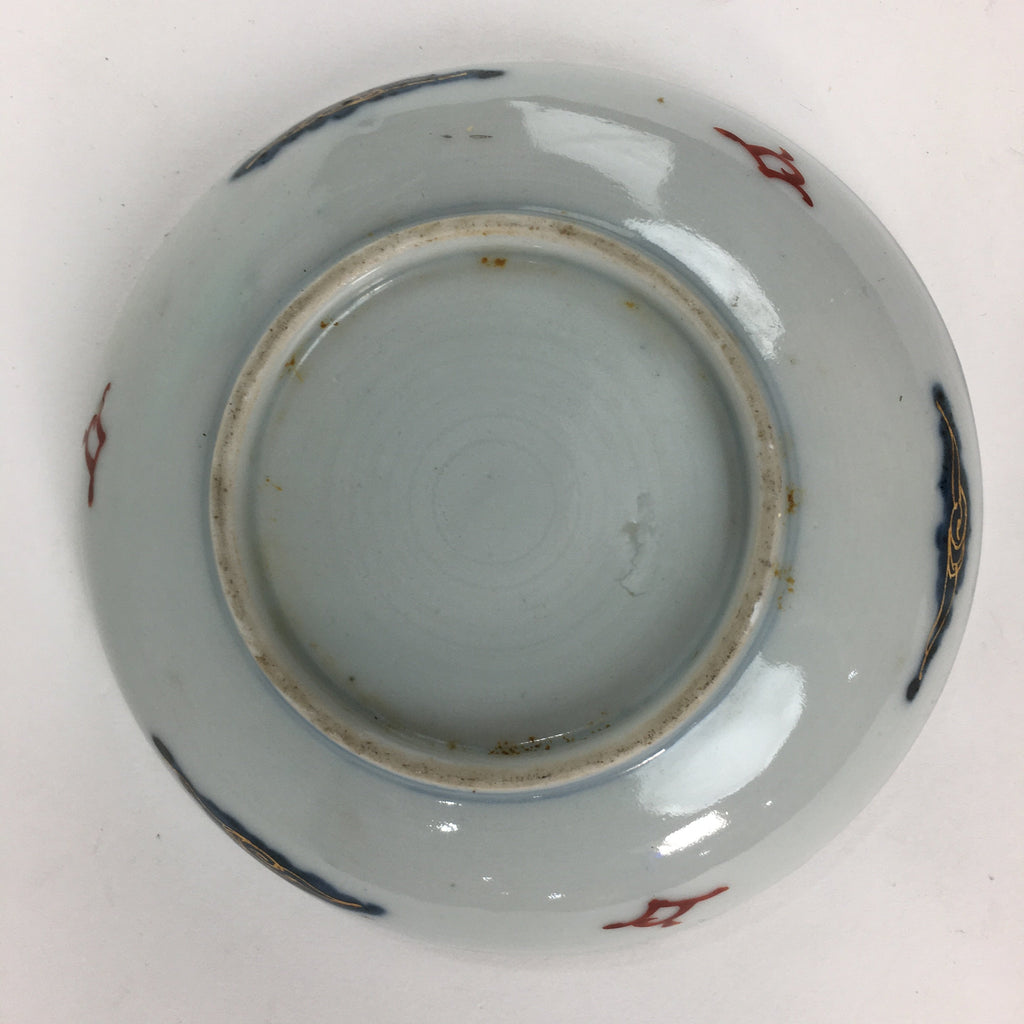 Antique C1900 Japanese Porcelain Small Plate Shi-Shi Lion Dog Kozara PP511