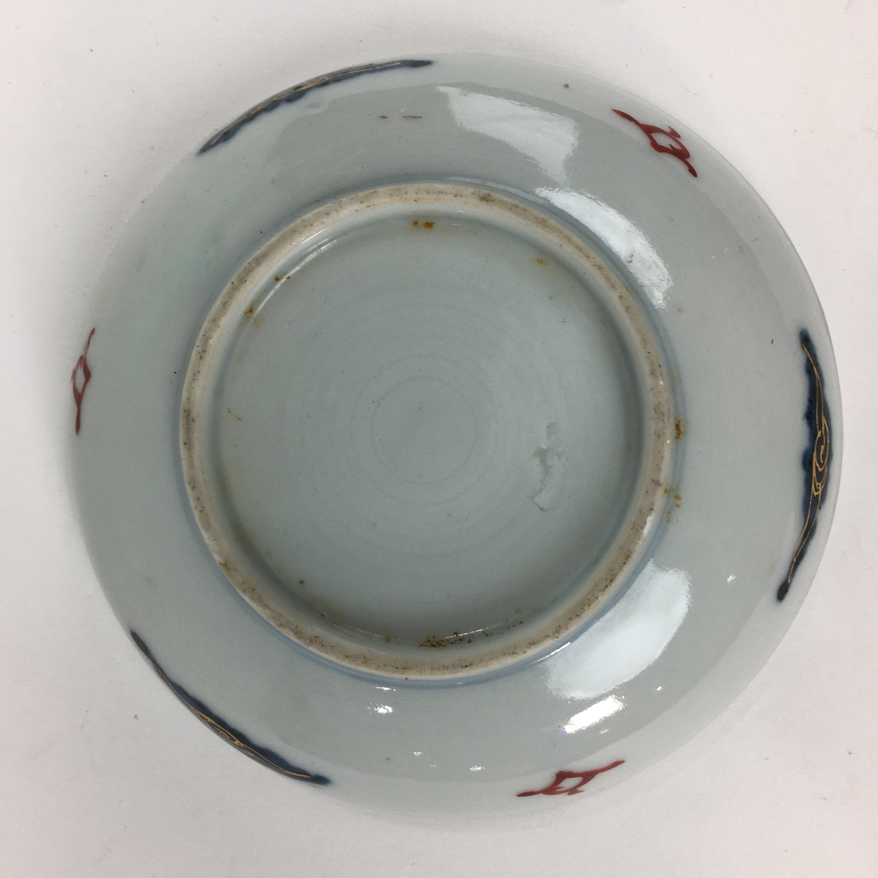 Antique C1900 Japanese Porcelain Small Plate Shi-Shi Lion Dog Kozara PP511