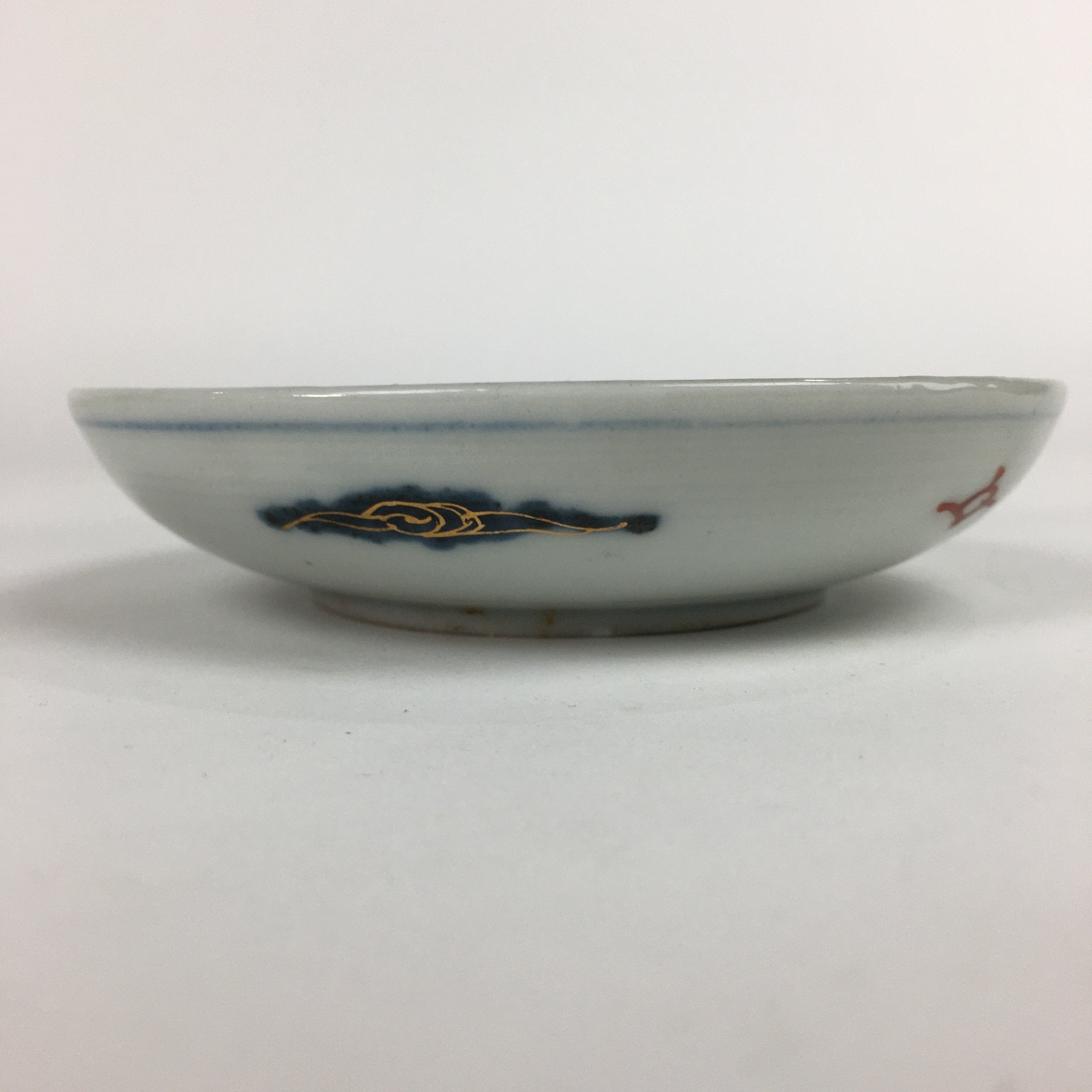 Antique C1900 Japanese Porcelain Small Plate Shi-Shi Lion Dog Kozara PP511