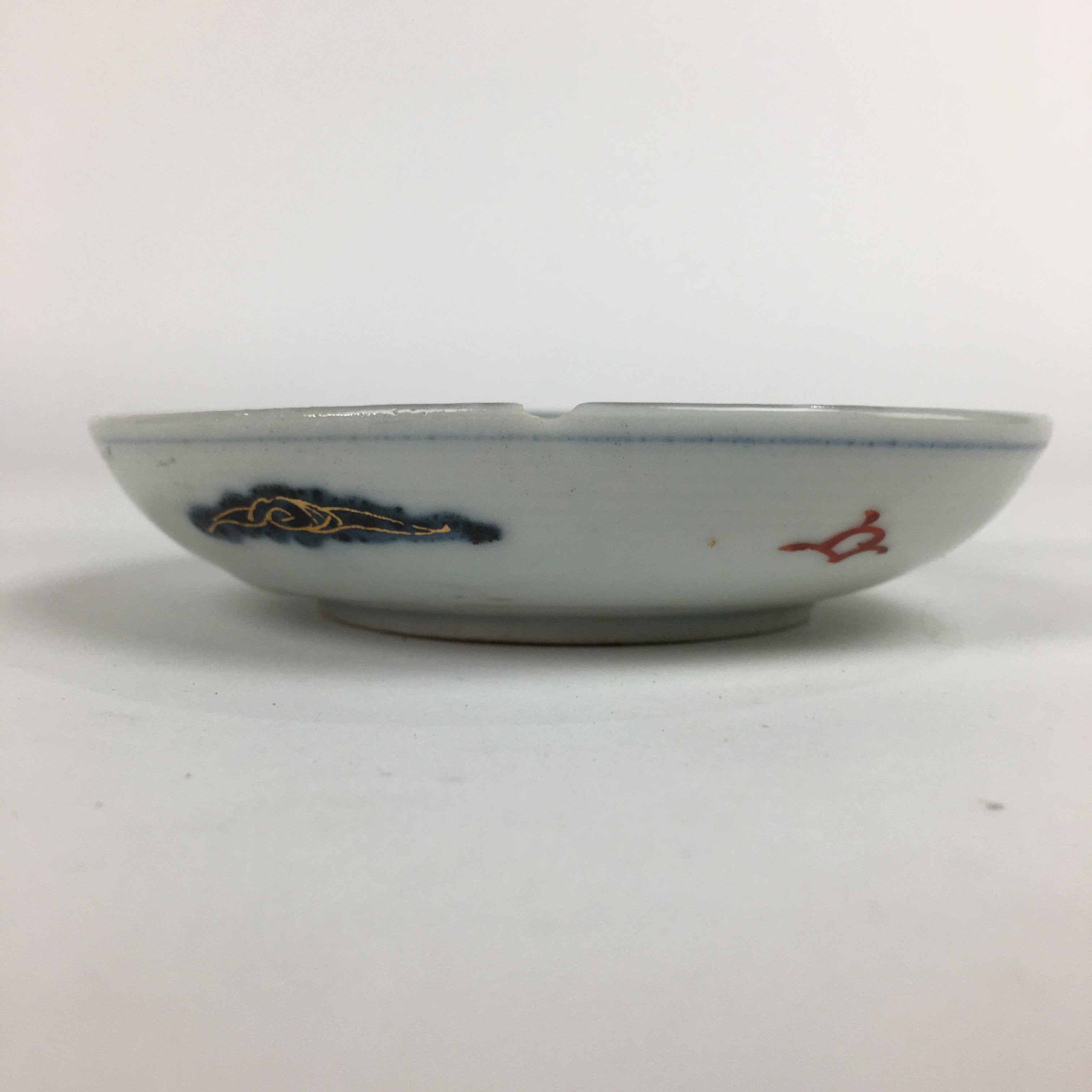 Antique C1900 Japanese Porcelain Small Plate Shi-Shi Lion Dog Kozara PP511