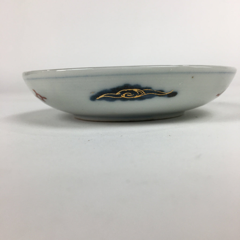Antique C1900 Japanese Porcelain Small Plate Shi-Shi Lion Dog Kozara PP511