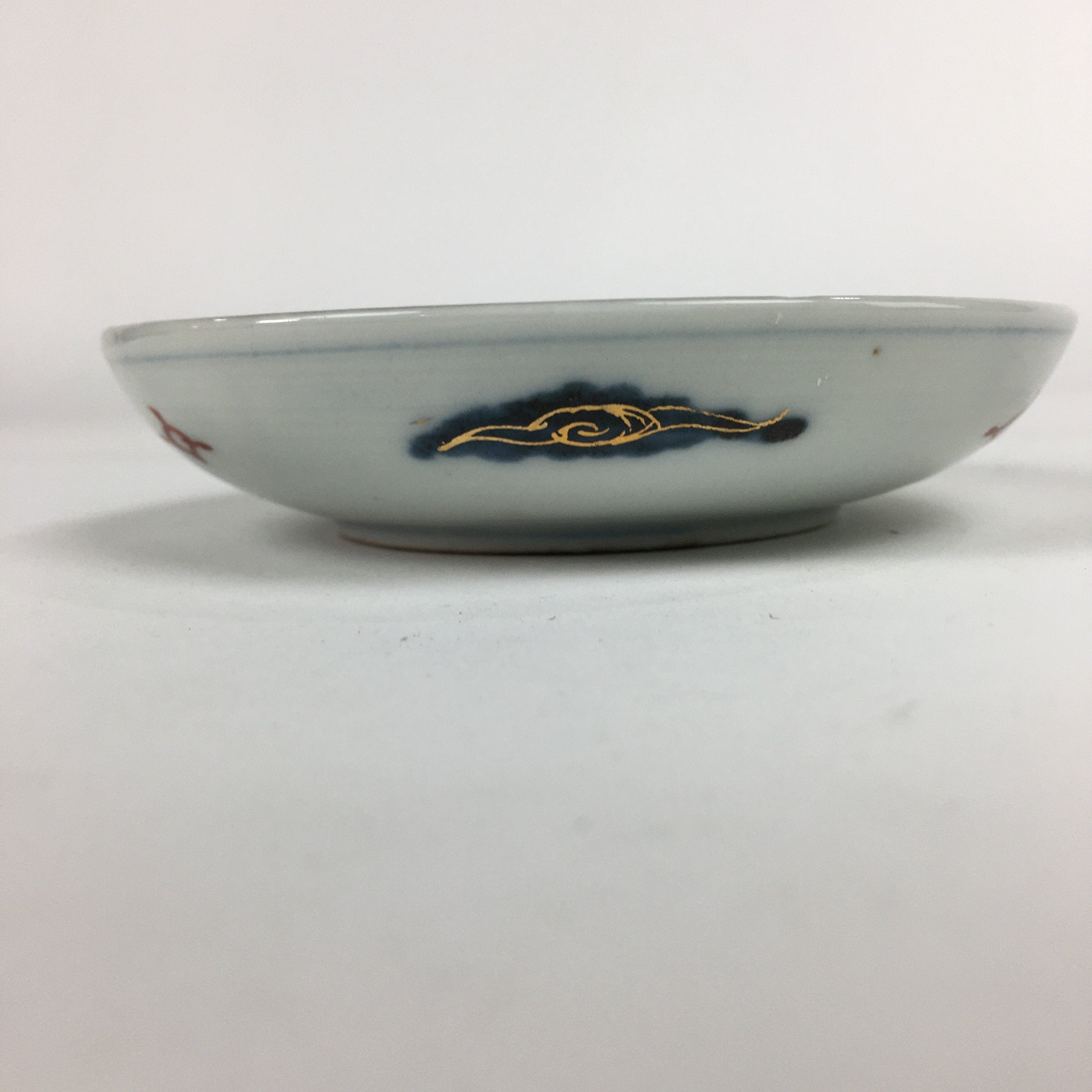 Antique C1900 Japanese Porcelain Small Plate Shi-Shi Lion Dog Kozara PP511