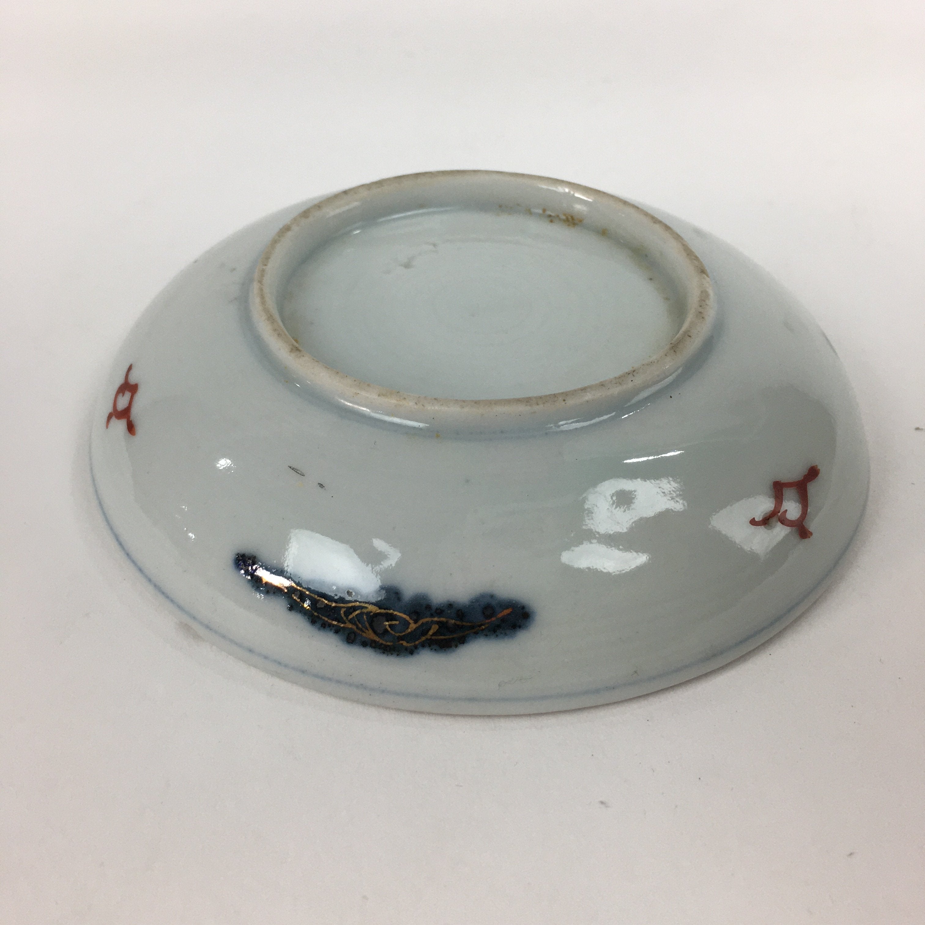 Antique C1900 Japanese Porcelain Small Plate Shi-Shi Lion Dog Kozara PP511