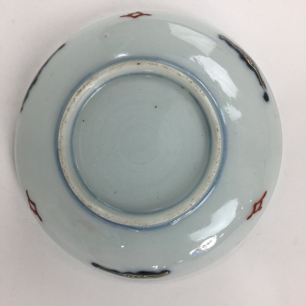 Antique C1900 Japanese Porcelain Small Plate Shi-Shi Lion Dog Kozara PP512