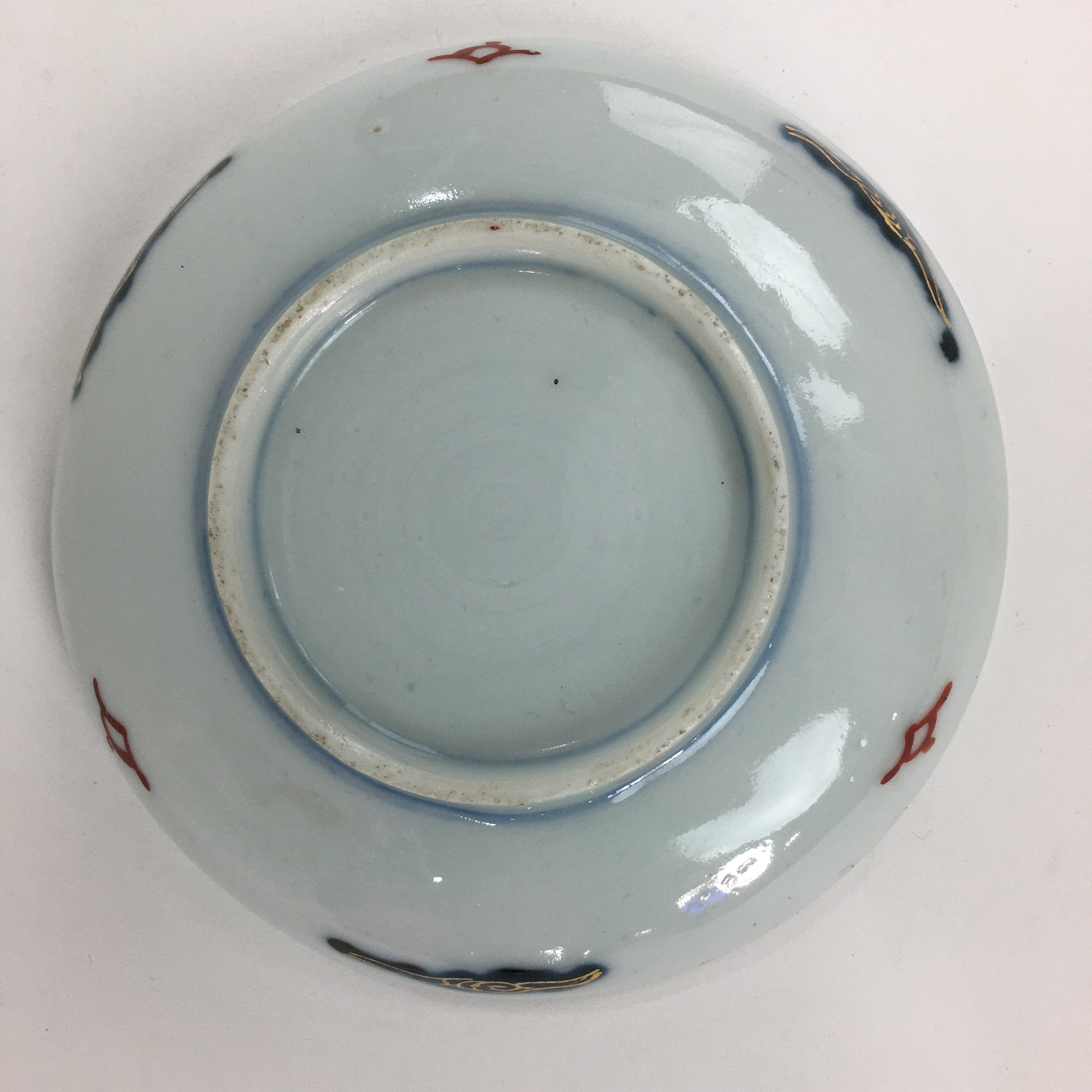 Antique C1900 Japanese Porcelain Small Plate Shi-Shi Lion Dog Kozara PP512