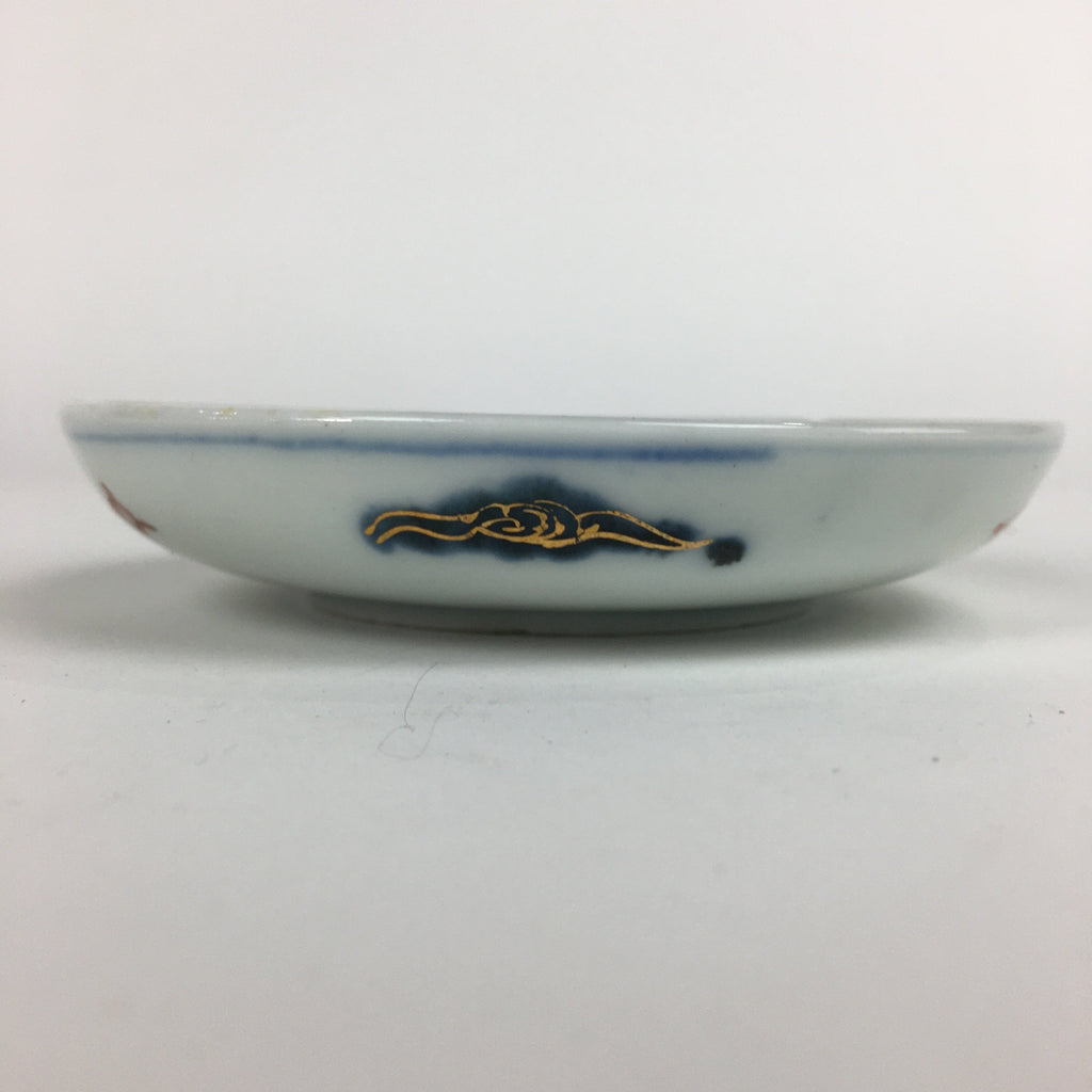 Antique C1900 Japanese Porcelain Small Plate Shi-Shi Lion Dog Kozara PP512