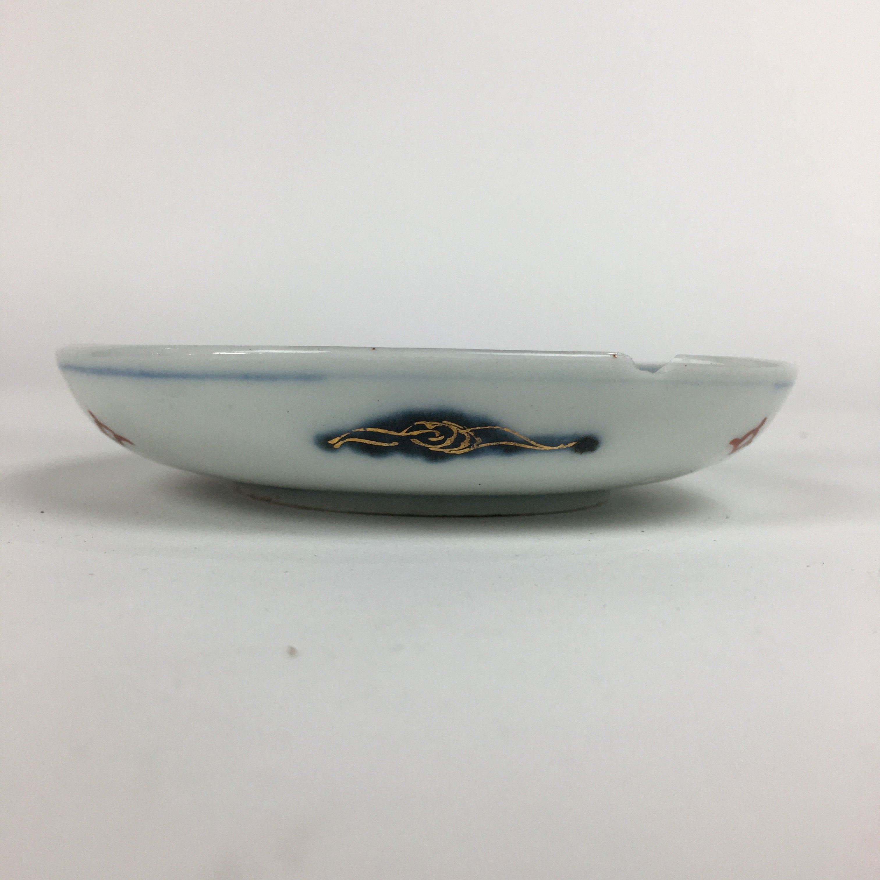 Antique C1900 Japanese Porcelain Small Plate Shi-Shi Lion Dog Kozara PP512