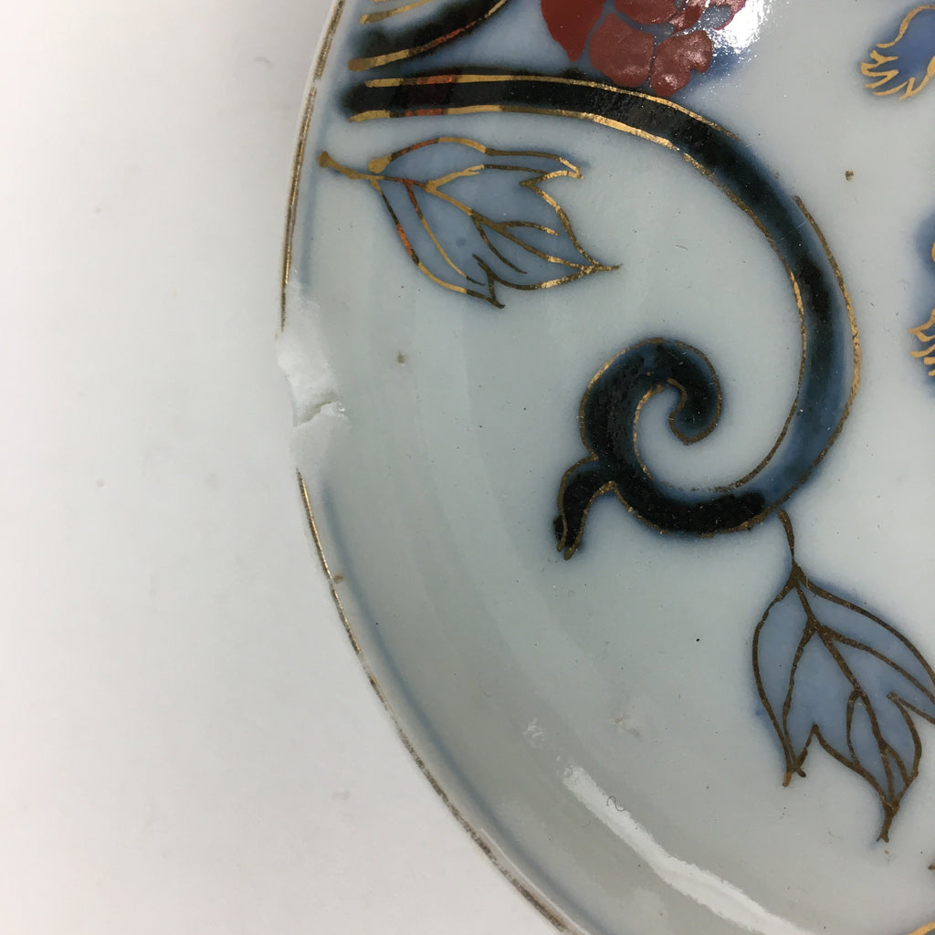 Antique C1900 Japanese Porcelain Small Plate Shi-Shi Lion Dog Kozara PP512