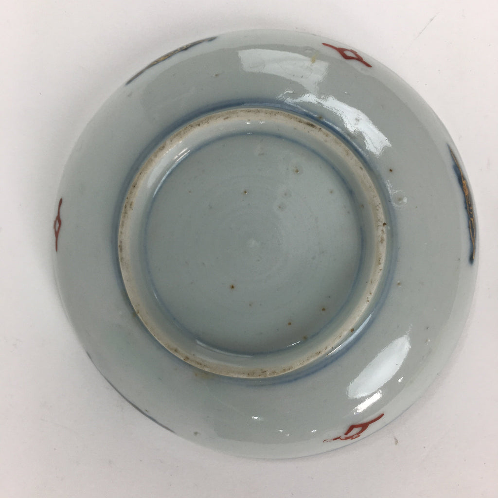 Antique C1900 Japanese Porcelain Small Plate Shi-Shi Lion Dog Kozara PP513